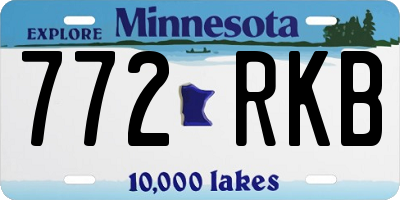 MN license plate 772RKB