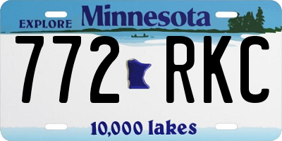 MN license plate 772RKC