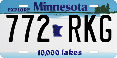 MN license plate 772RKG