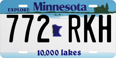 MN license plate 772RKH