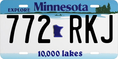 MN license plate 772RKJ