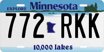 MN license plate 772RKK