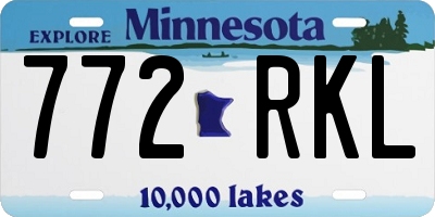 MN license plate 772RKL