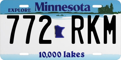 MN license plate 772RKM