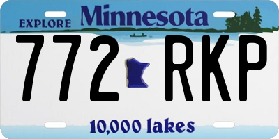 MN license plate 772RKP