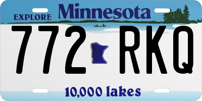 MN license plate 772RKQ