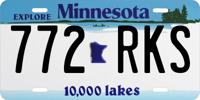MN license plate 772RKS