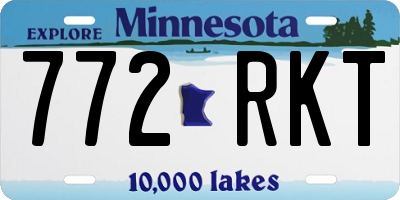 MN license plate 772RKT
