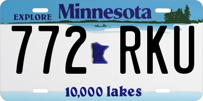 MN license plate 772RKU