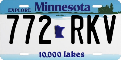 MN license plate 772RKV