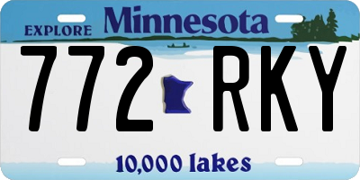 MN license plate 772RKY