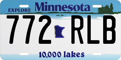 MN license plate 772RLB