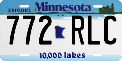 MN license plate 772RLC