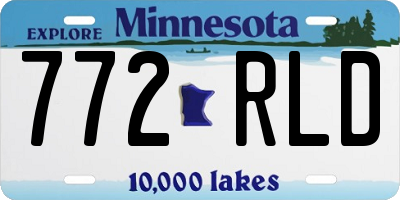 MN license plate 772RLD