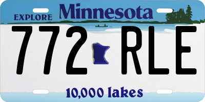 MN license plate 772RLE