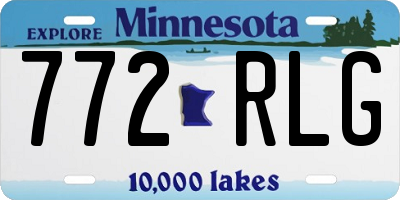 MN license plate 772RLG