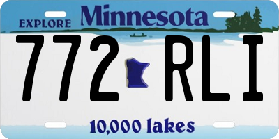 MN license plate 772RLI