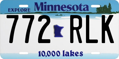 MN license plate 772RLK