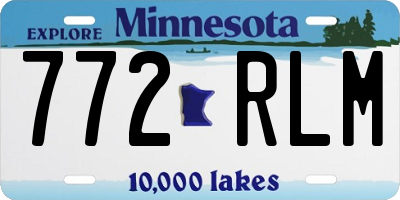 MN license plate 772RLM