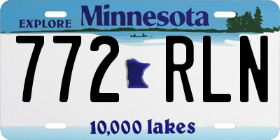 MN license plate 772RLN