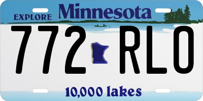 MN license plate 772RLO