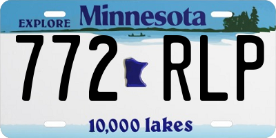 MN license plate 772RLP