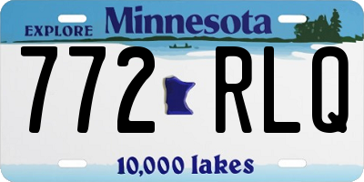 MN license plate 772RLQ