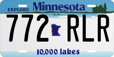 MN license plate 772RLR