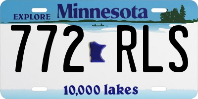 MN license plate 772RLS