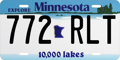 MN license plate 772RLT