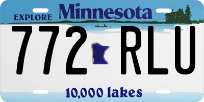 MN license plate 772RLU