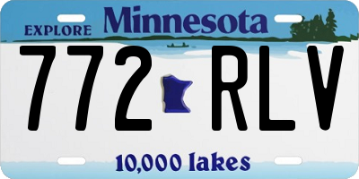MN license plate 772RLV