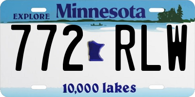MN license plate 772RLW
