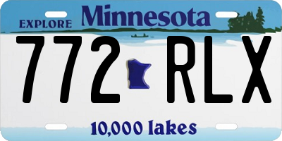 MN license plate 772RLX