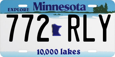MN license plate 772RLY