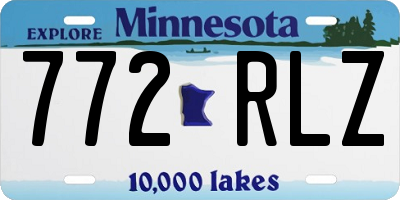 MN license plate 772RLZ