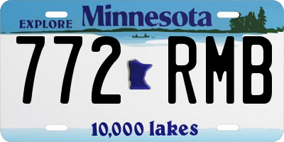 MN license plate 772RMB