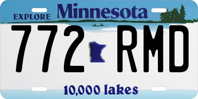 MN license plate 772RMD