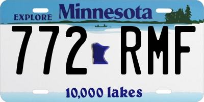 MN license plate 772RMF