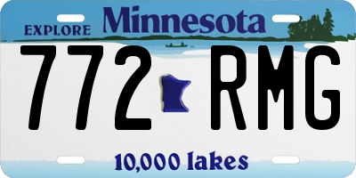 MN license plate 772RMG