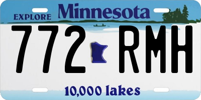 MN license plate 772RMH
