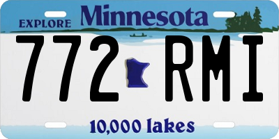MN license plate 772RMI