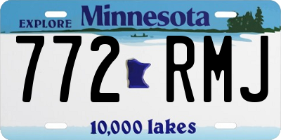 MN license plate 772RMJ