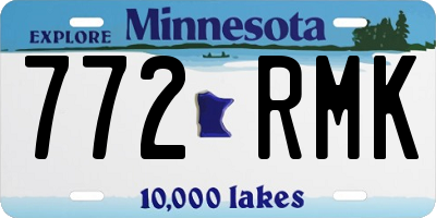 MN license plate 772RMK