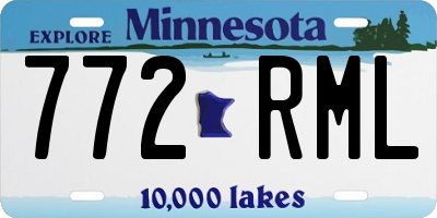 MN license plate 772RML