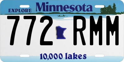 MN license plate 772RMM