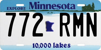 MN license plate 772RMN