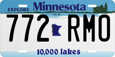 MN license plate 772RMO
