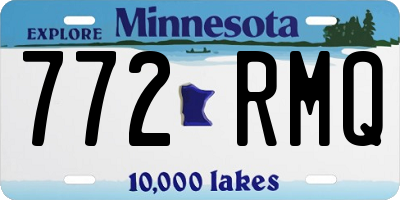 MN license plate 772RMQ