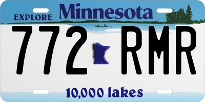 MN license plate 772RMR